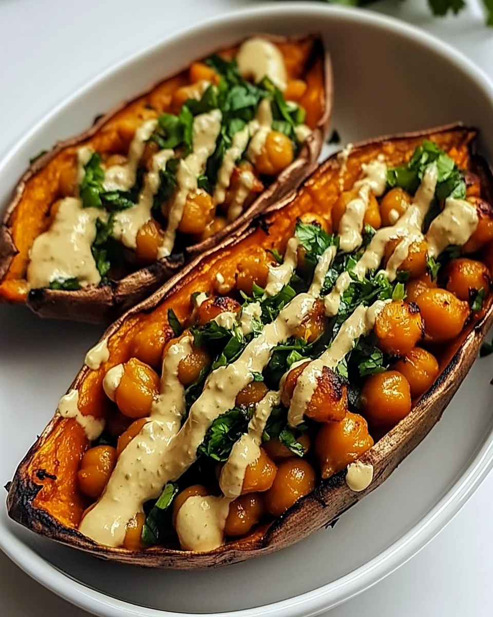 Sweet Potatoes with Creamy Tahini Butter Chickpeas - additional image