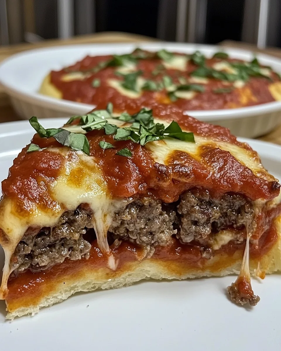Homemade Pizza Burger Pie: A Savory Comfort Food Delight - additional image