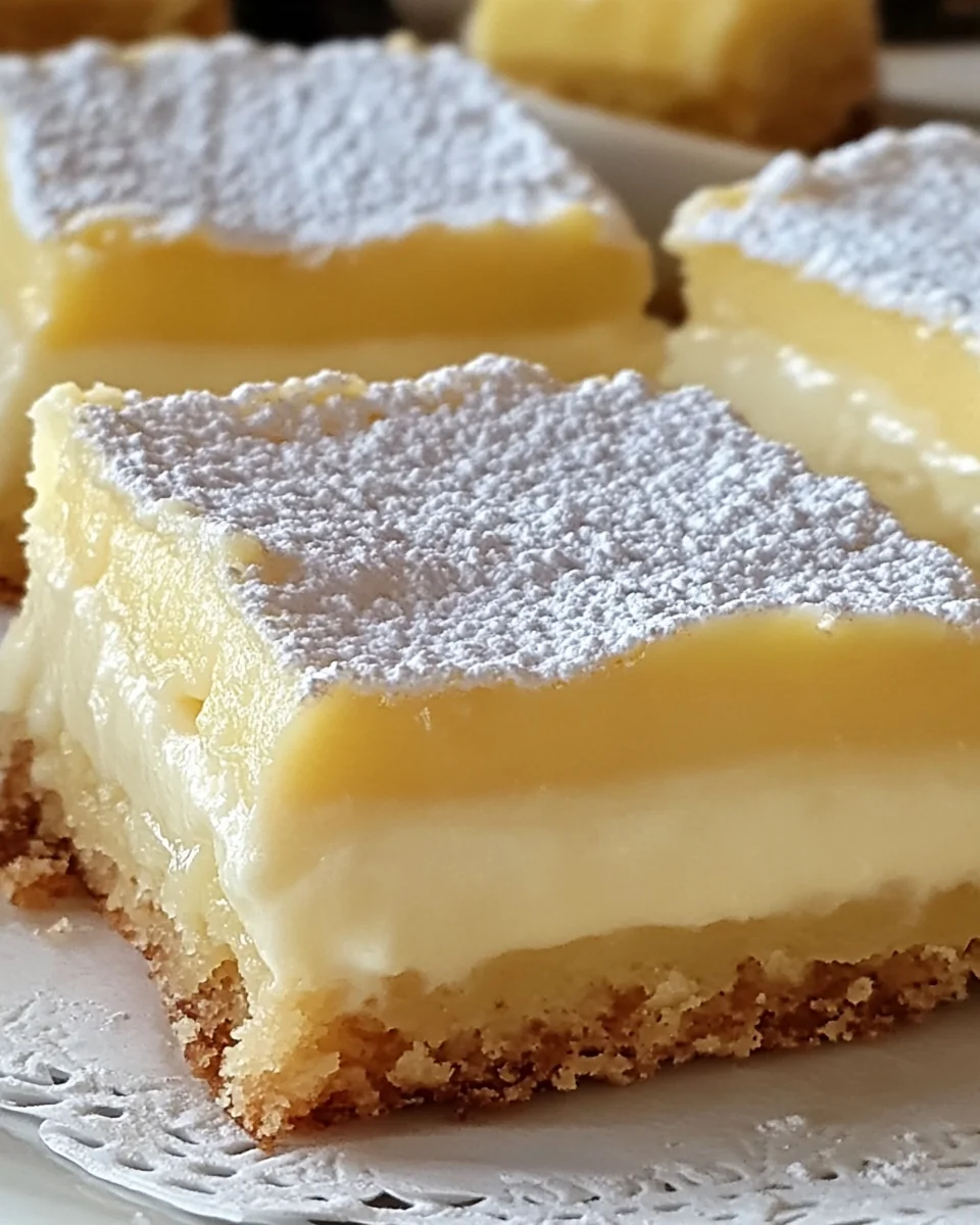 Homemade Vanilla Custard Cream Squares Delight - additional image