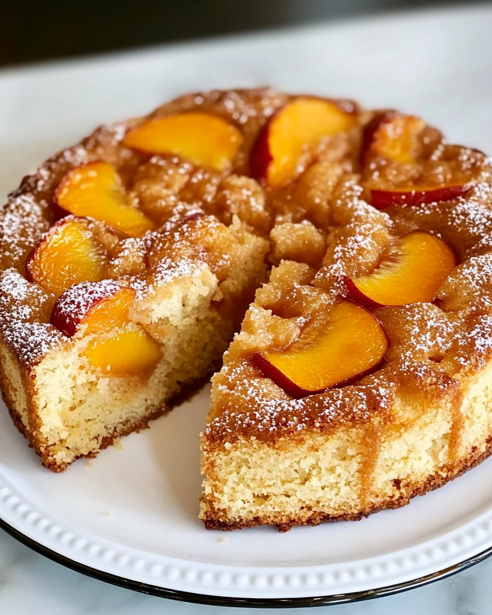 Simple Vegan Peach Coffee Cake
