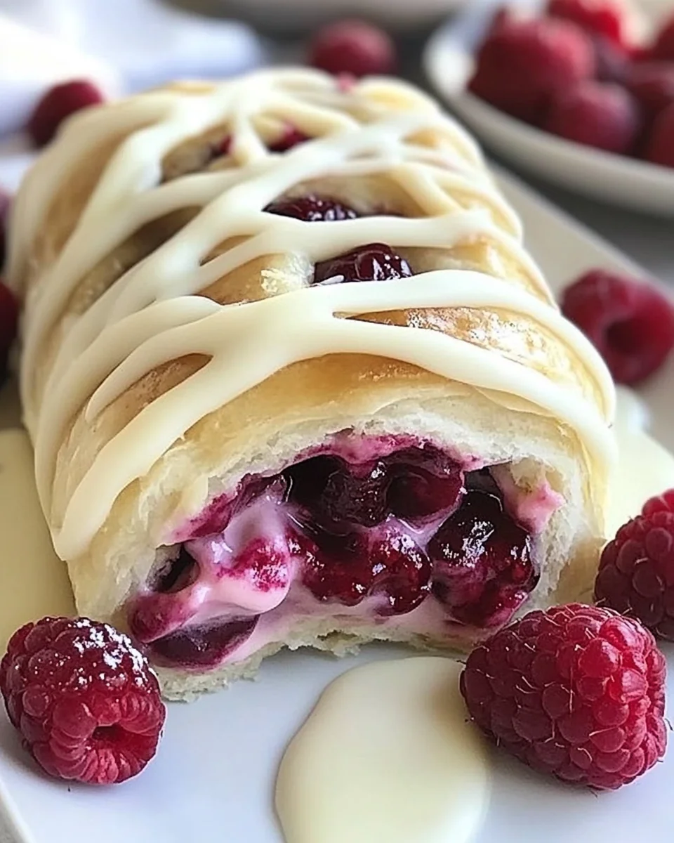 Delicious White Chocolate Raspberry Rolls - additional image