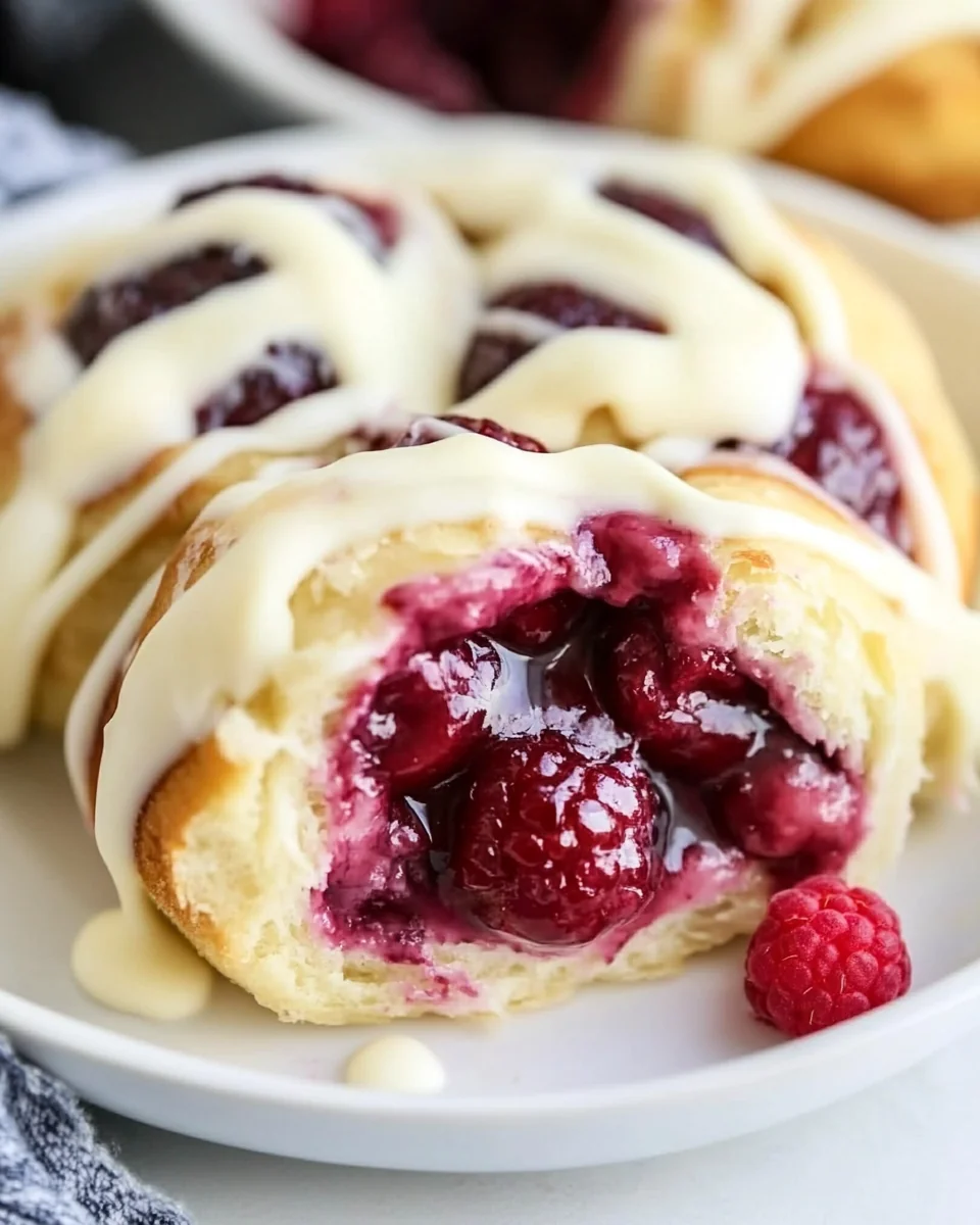 Delicious White Chocolate Raspberry Rolls - additional image
