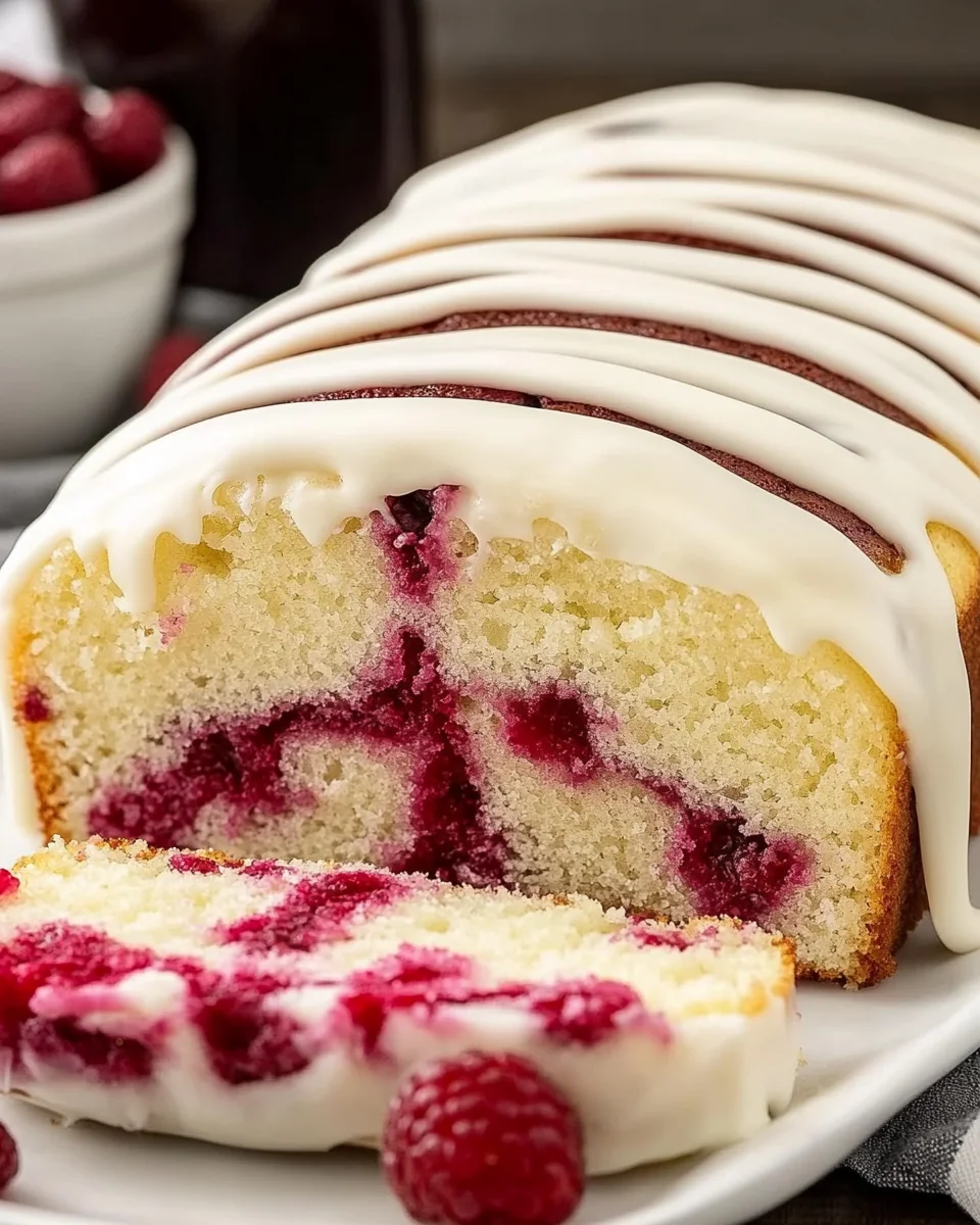 Fresh Raspberry and White Chocolate Loaf Cake - additional image
