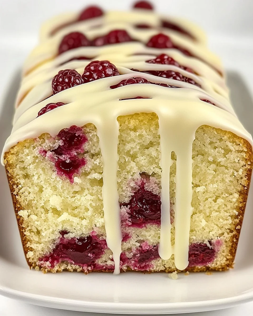 Fresh Raspberry and White Chocolate Loaf Cake - additional image