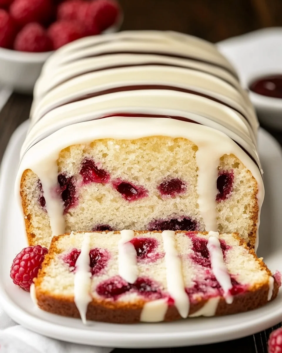 Fresh Raspberry and White Chocolate Loaf Cake