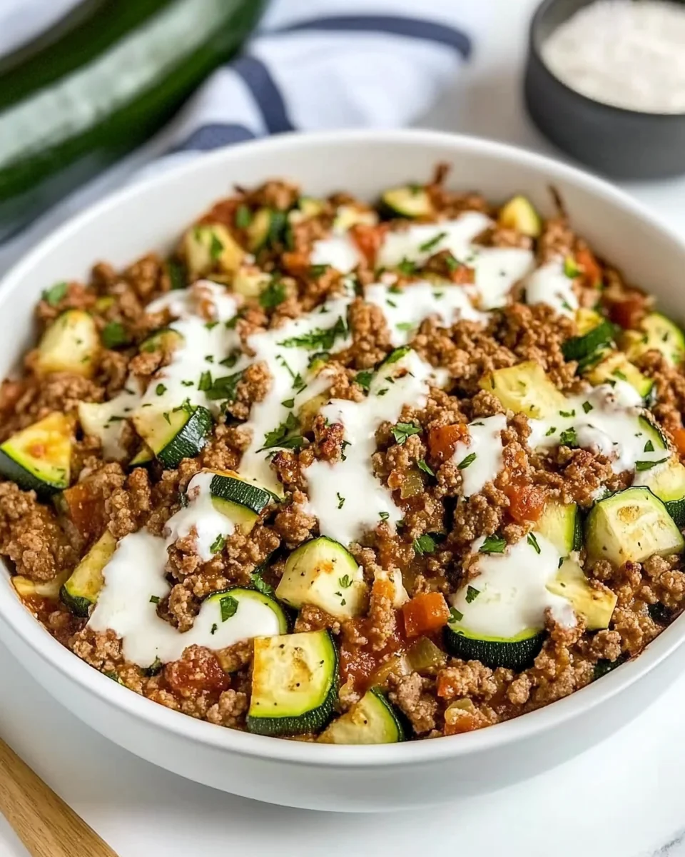 Savory Zucchini Ground Beef Casserole Recipe - additional image