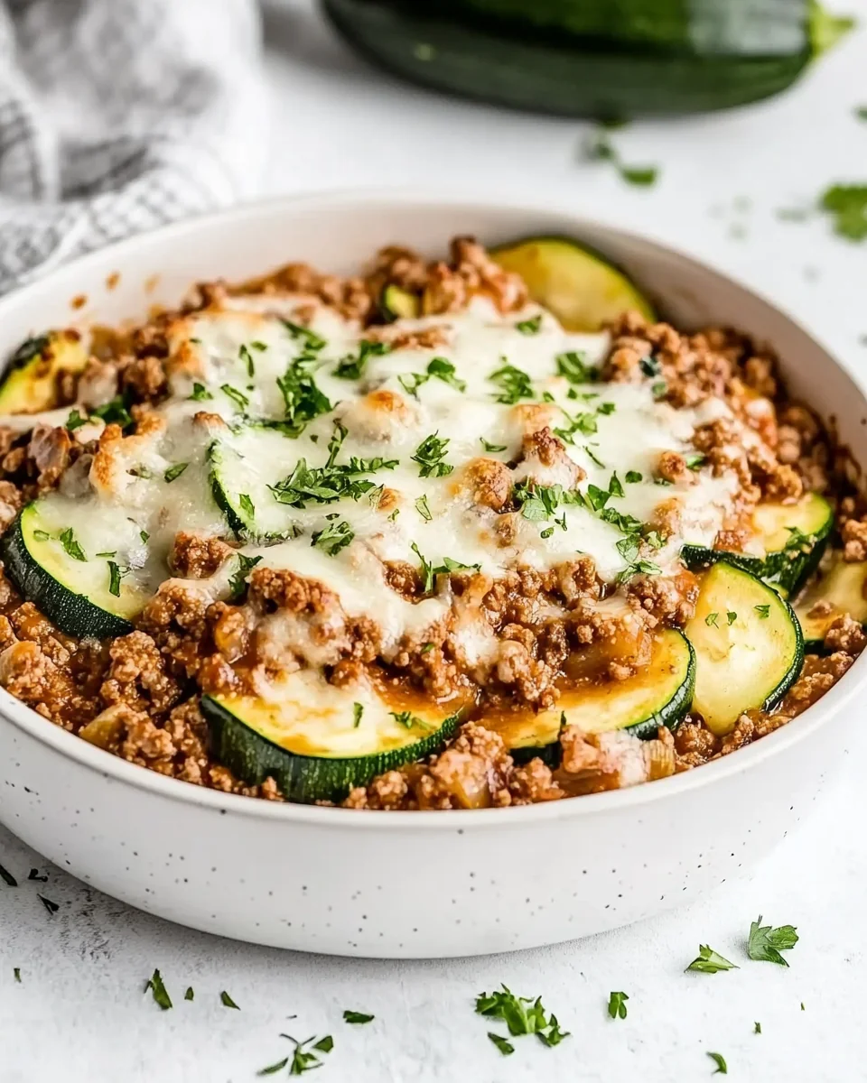 Savory Zucchini Ground Beef Casserole Recipe