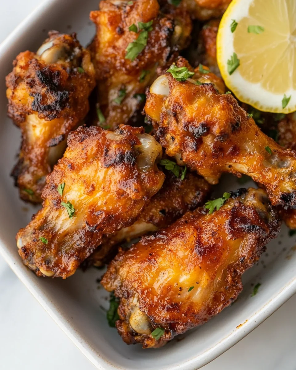 Crispy Air Fryer Buffalo Lemon Pepper Wings - additional image