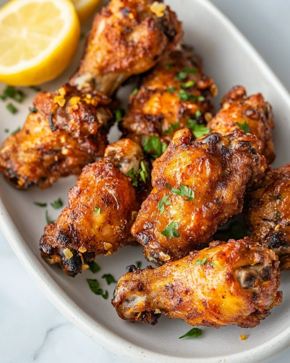 Crispy Air Fryer Buffalo Lemon Pepper Wings - additional image