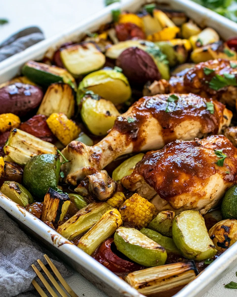 Simple BBQ Chicken Sheet Pan Dinner - additional image