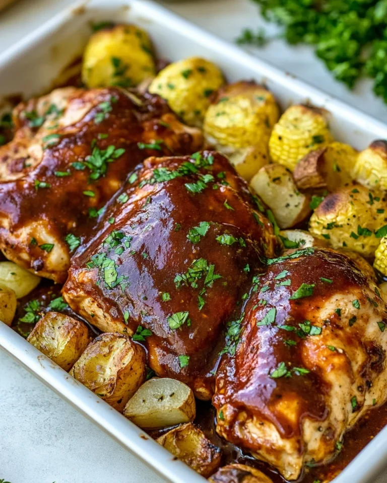Simple BBQ Chicken Sheet Pan Dinner