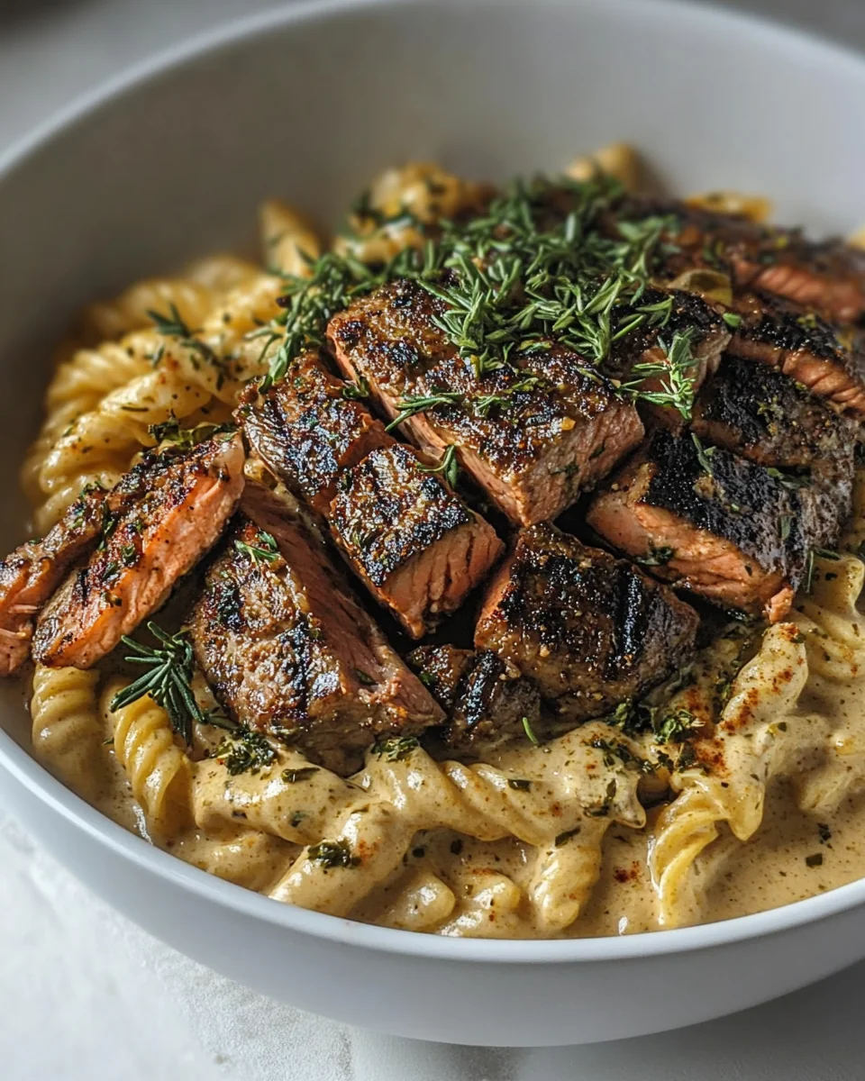 Blackened Salmon and Steak Alfredo: A Delicious One-Pot Meal - additional image
