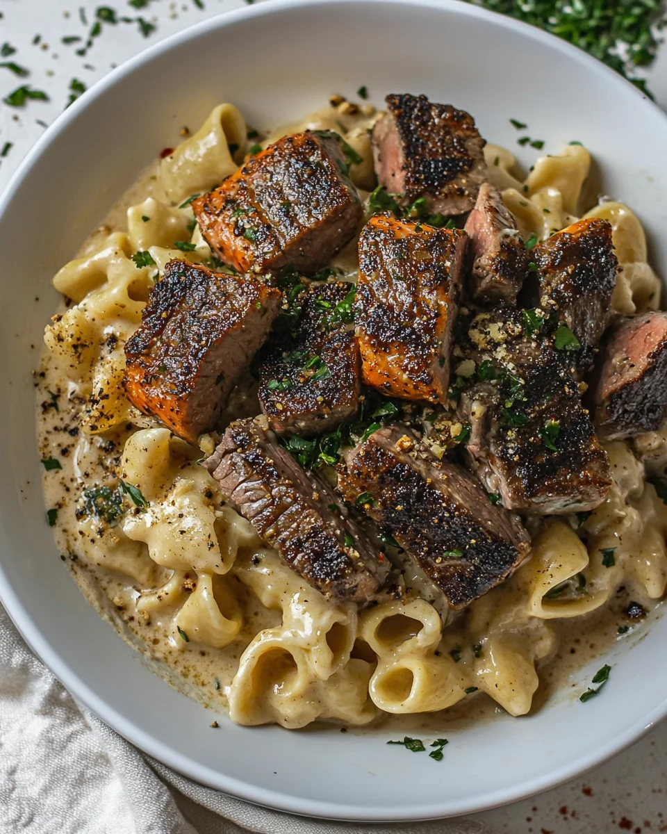 Blackened Salmon and Steak Alfredo: A Delicious One-Pot Meal - additional image