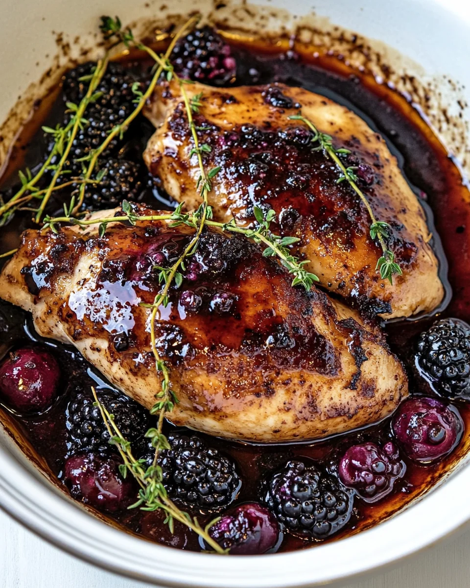 Savory Bourbon Blackberry Chicken Recipe