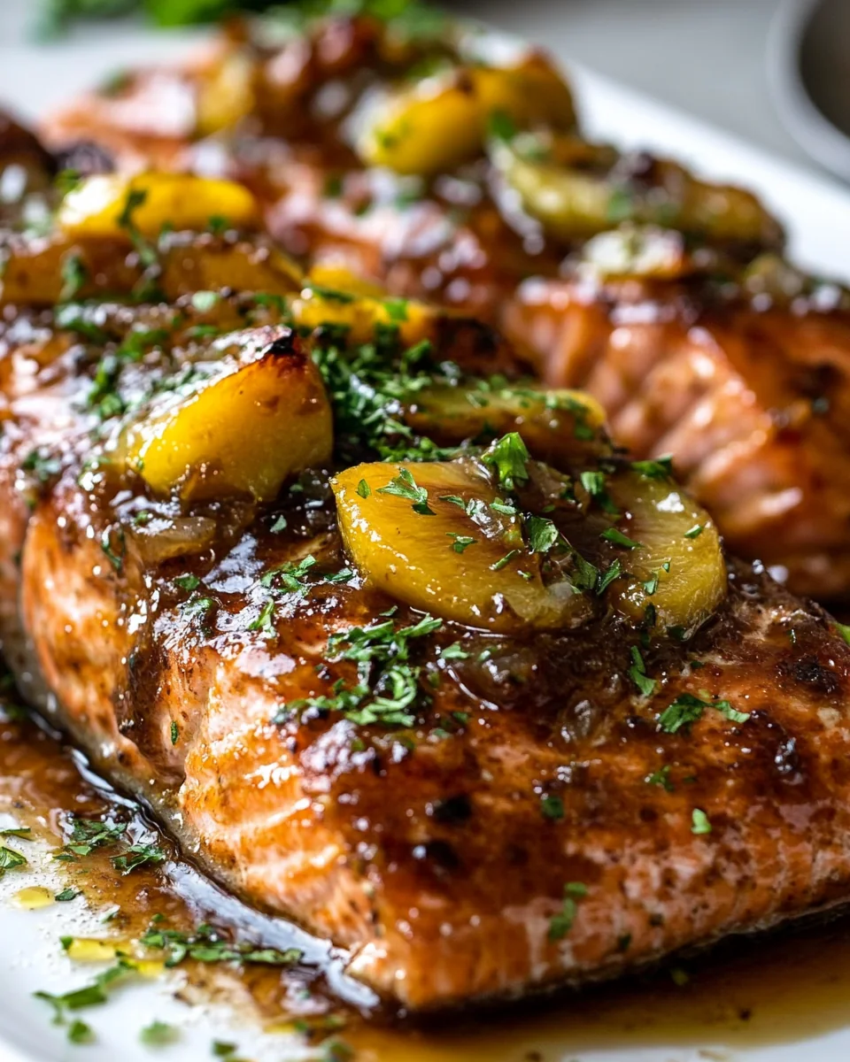Savory Bourbon Peach Roasted Salmon Recipe - additional image