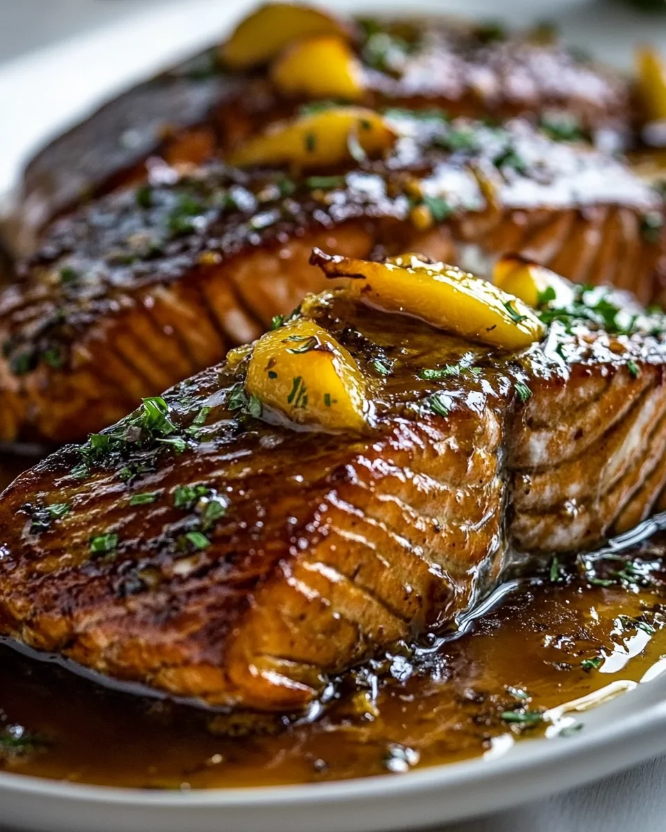 Savory Bourbon Peach Roasted Salmon Recipe - additional image