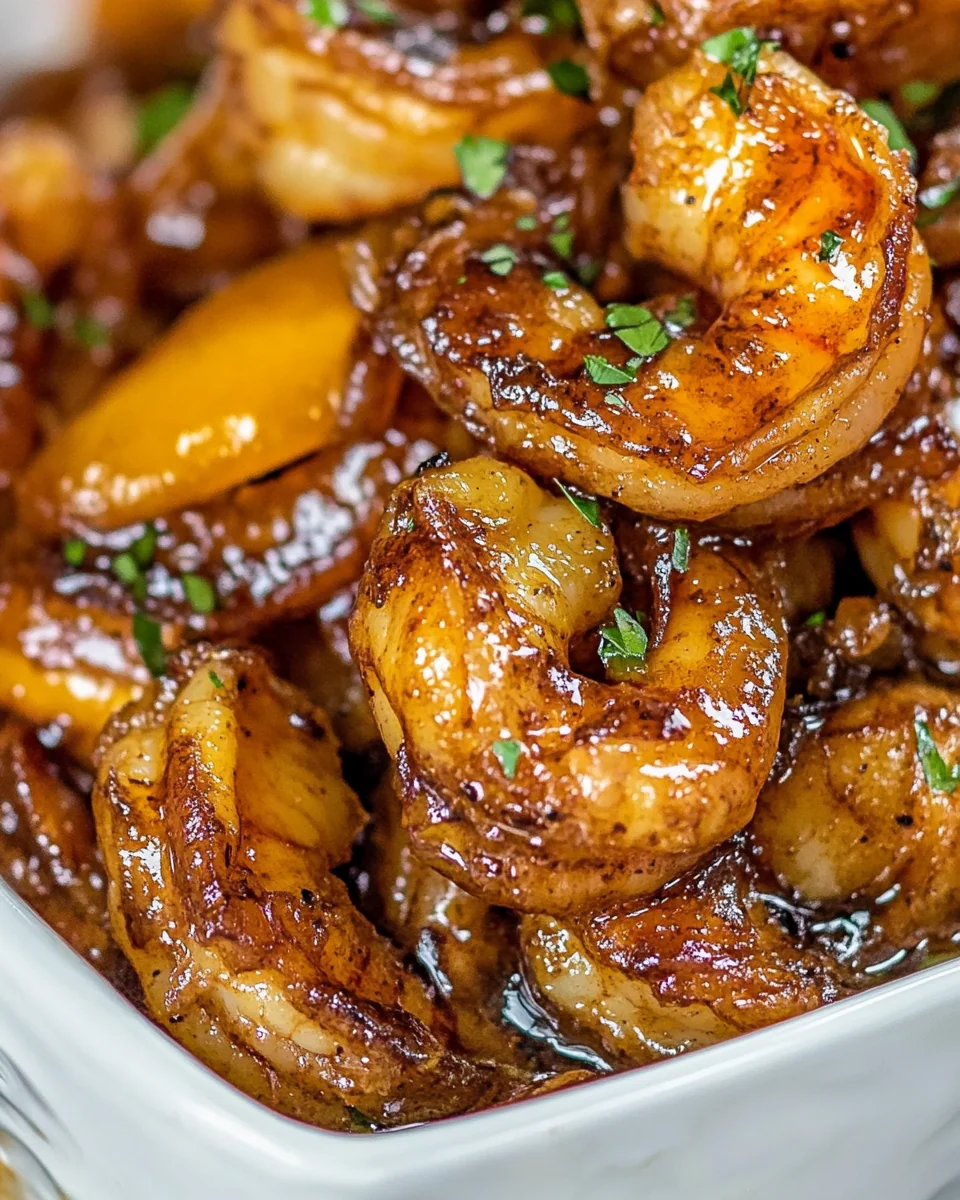 Savory Bourbon Peach Roasted Shrimp - additional image