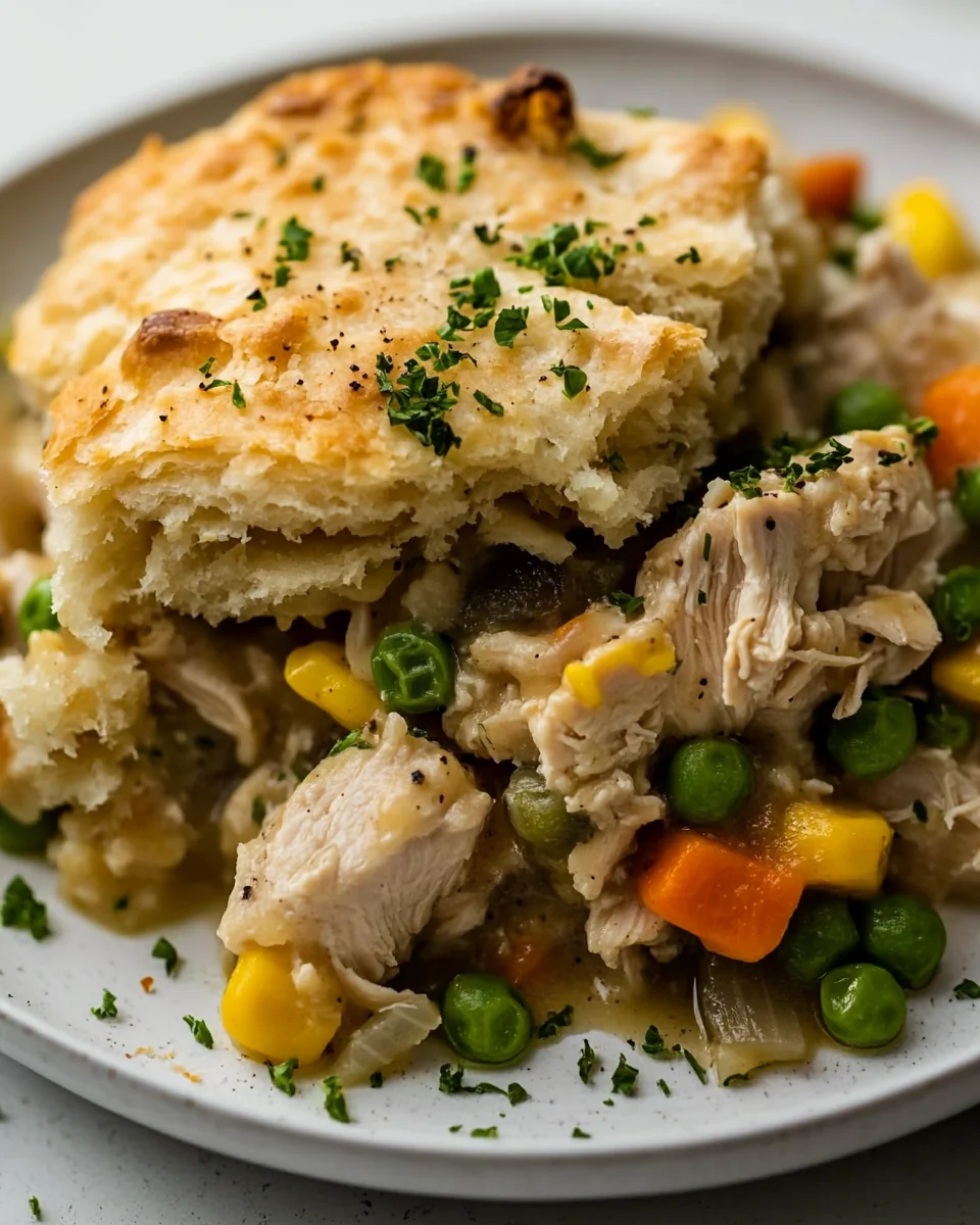 Homemade Butter Swim Biscuit Chicken Pot Pie - additional image