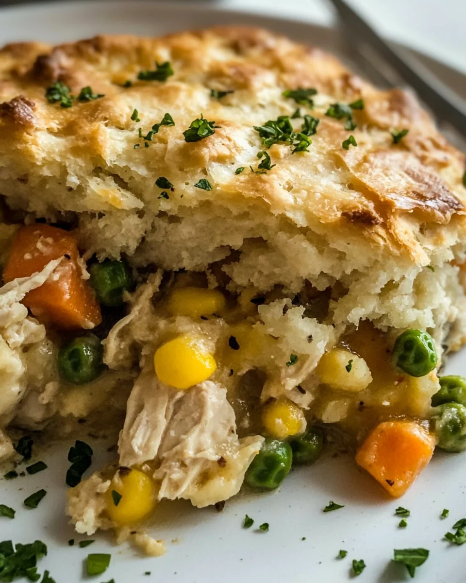 Homemade Butter Swim Biscuit Chicken Pot Pie - additional image