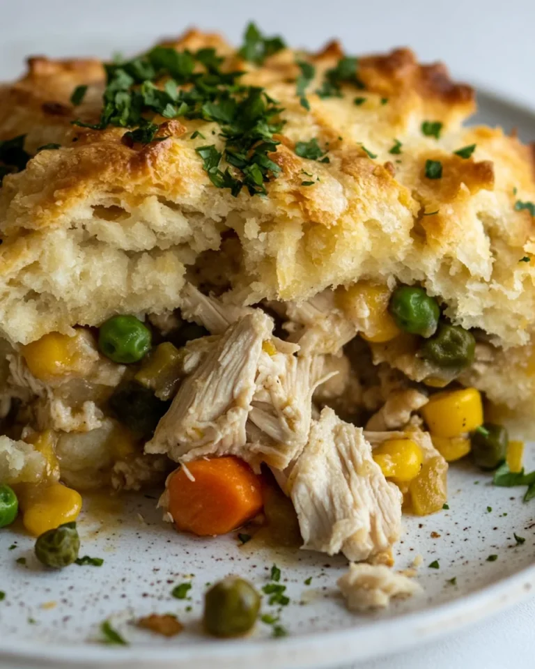 Homemade Butter Swim Biscuit Chicken Pot Pie