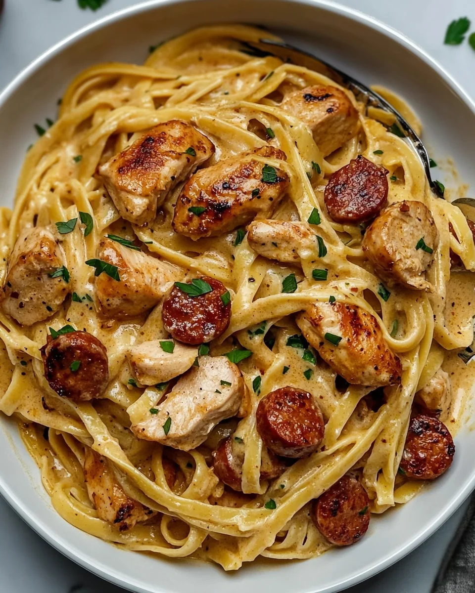 Creamy Cajun Chicken and Sausage Alfredo - additional image