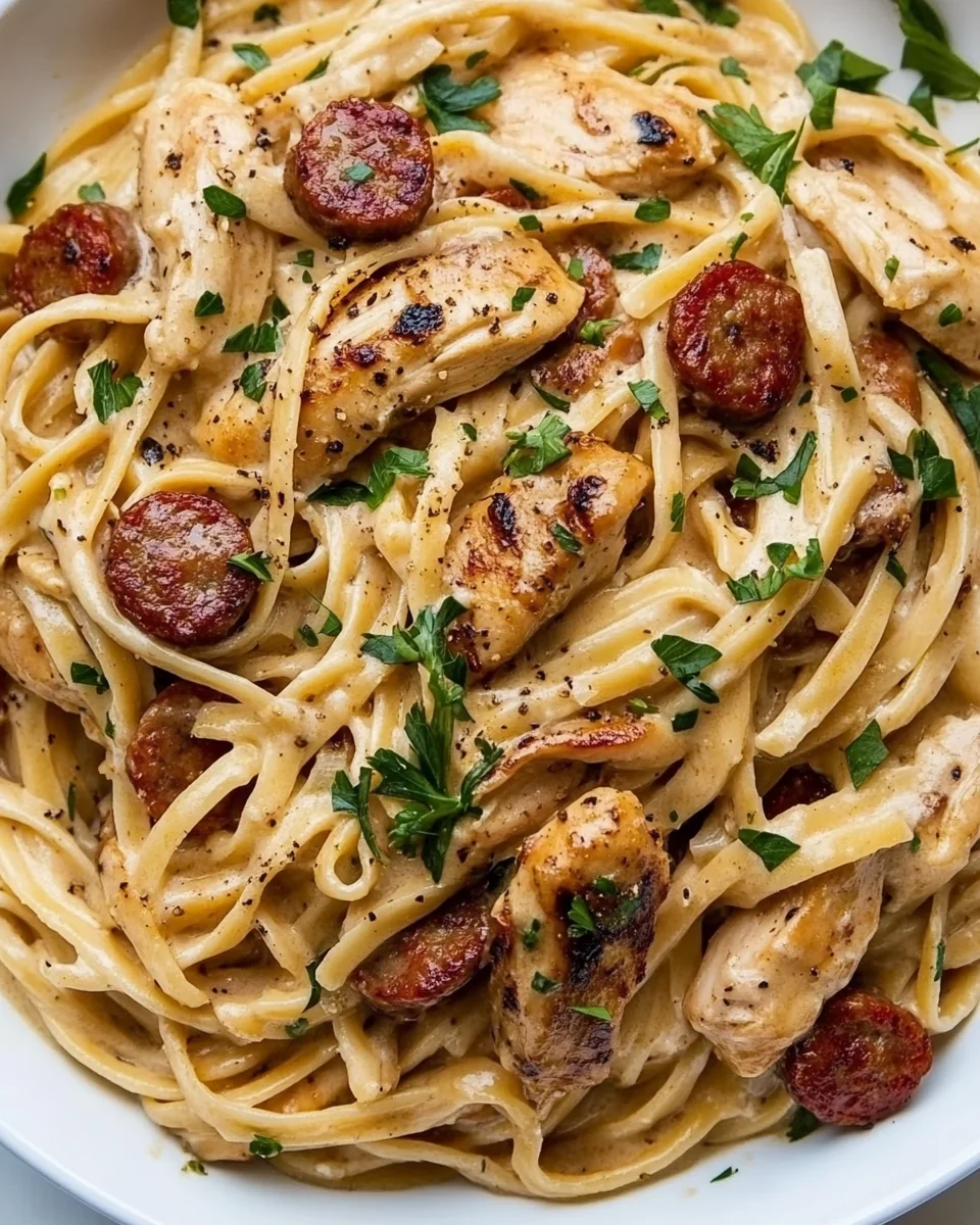 Creamy Cajun Chicken and Sausage Alfredo - additional image