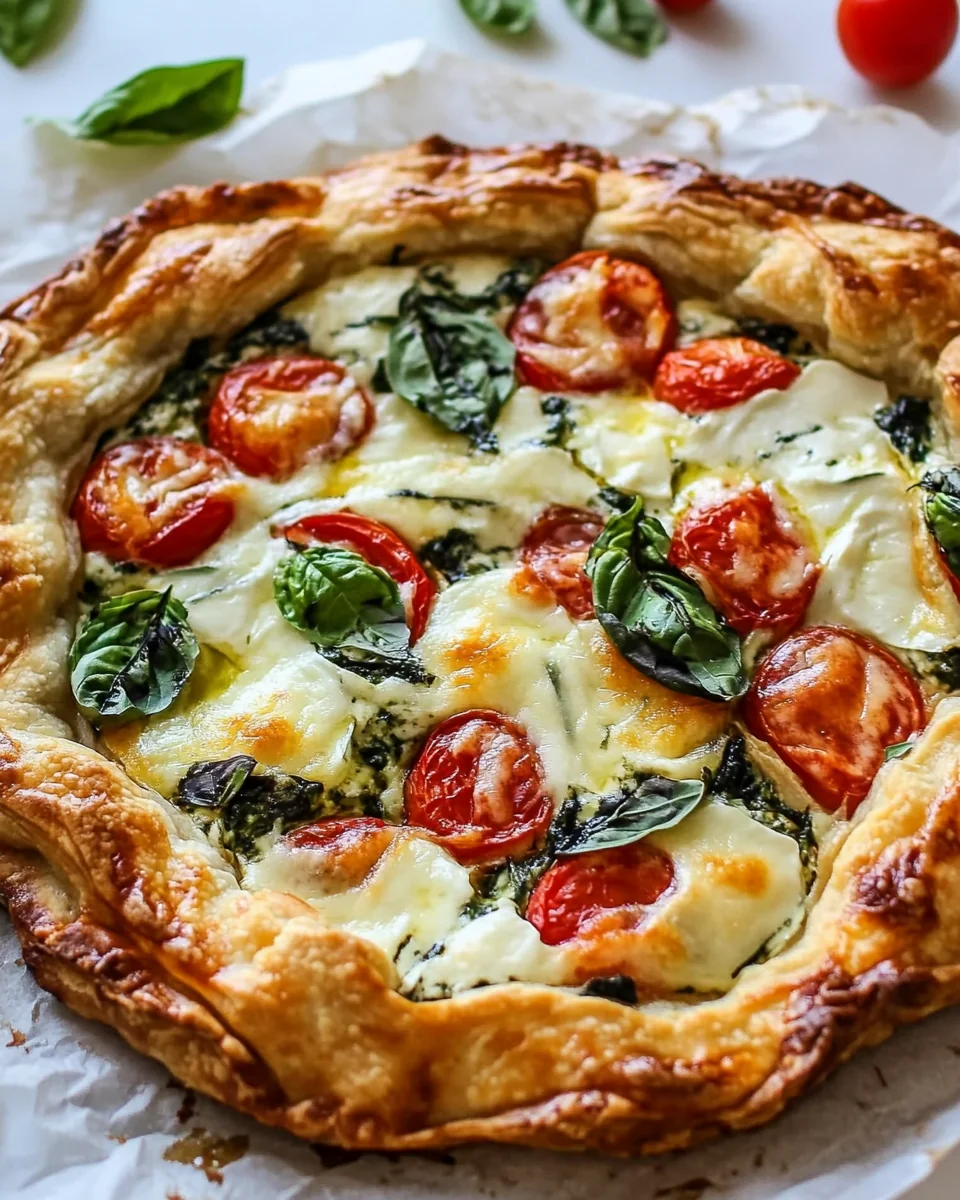 Fresh Caprese Galette With Homemade Crust - additional image