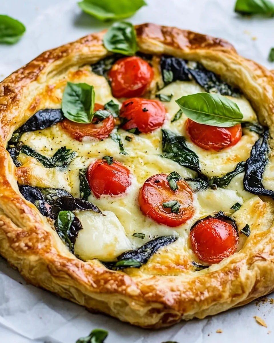 Fresh Caprese Galette With Homemade Crust - additional image