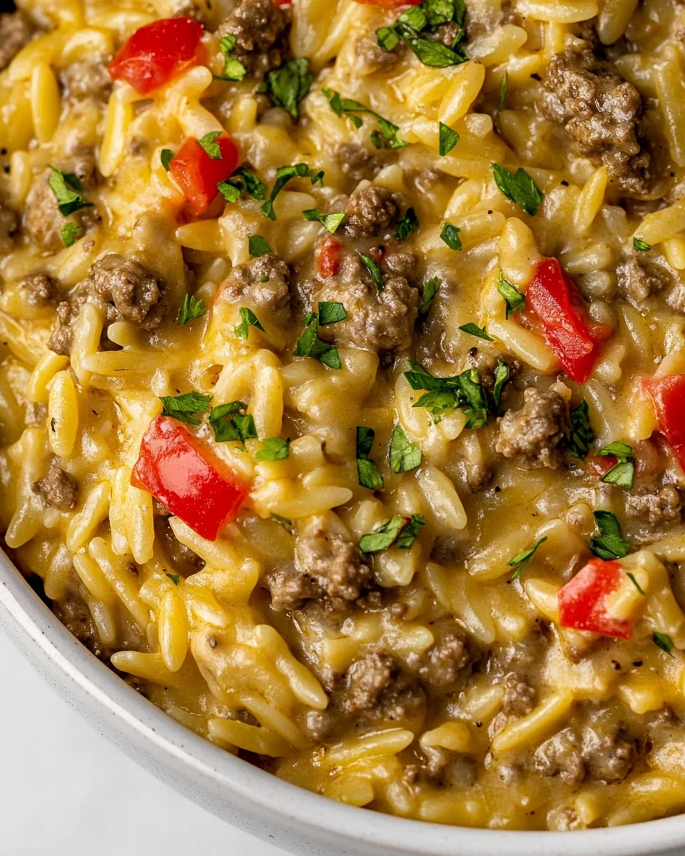 Cheesy Homemade Cheeseburger Orzo Delight - additional image