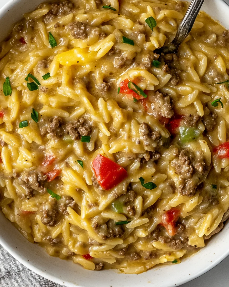 Cheesy Homemade Cheeseburger Orzo Delight - additional image