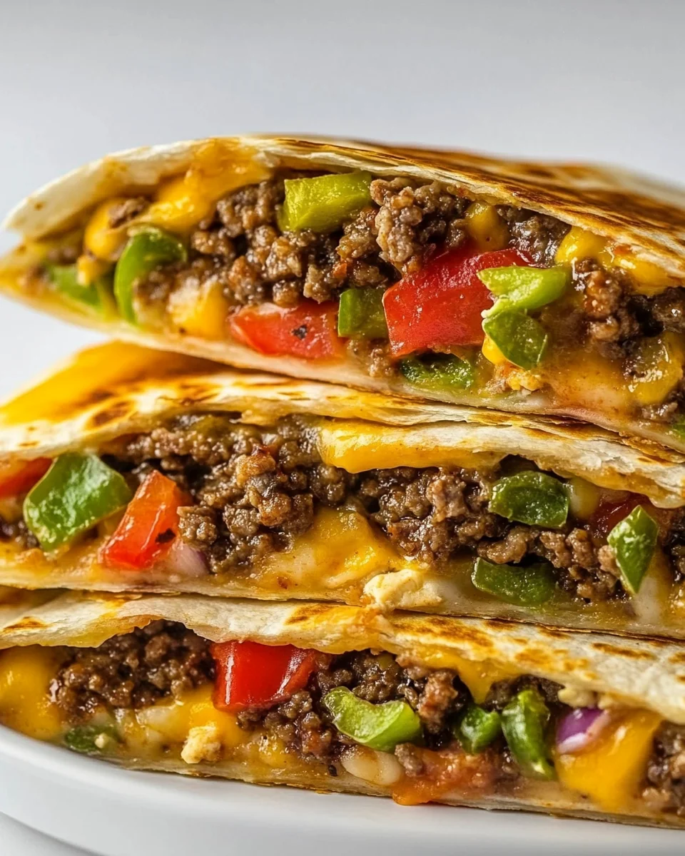 Savory Cheeseburger Quesadilla Recipe - additional image
