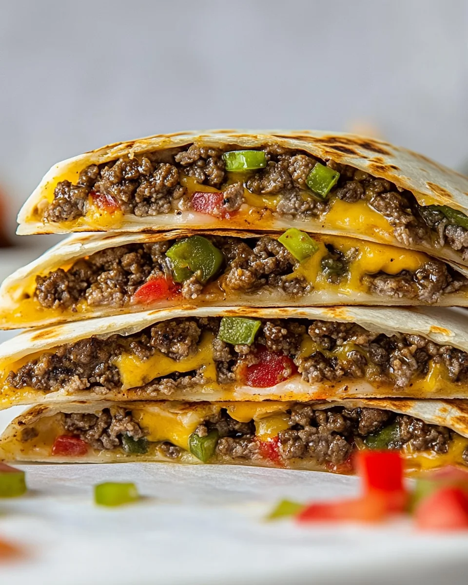 Savory Cheeseburger Quesadilla Recipe - additional image