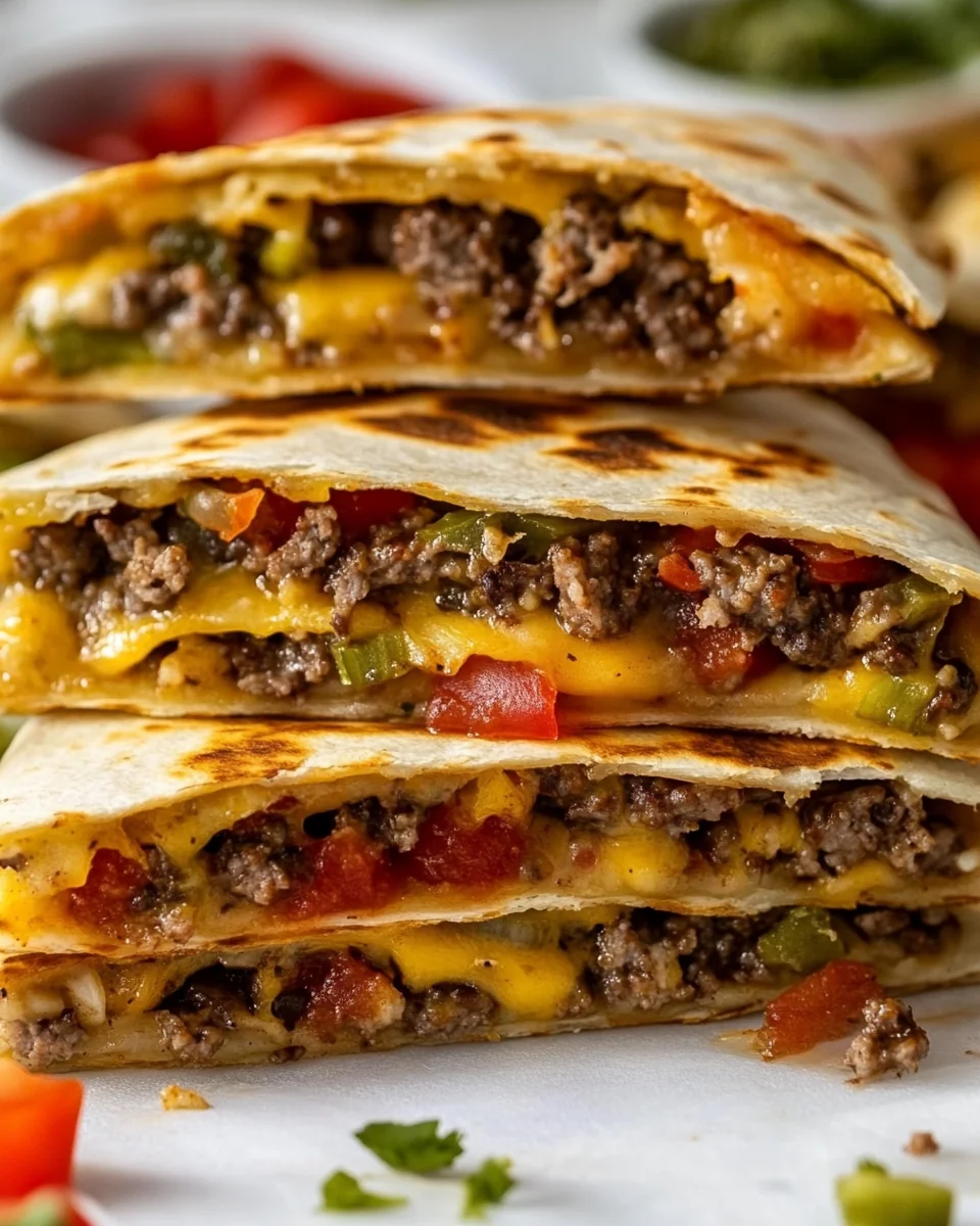Savory Cheeseburger Quesadilla Recipe