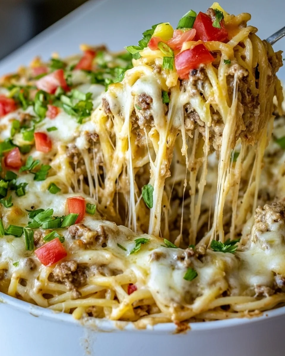 Comforting Cheeseburger Tetrazzini Casserole - additional image