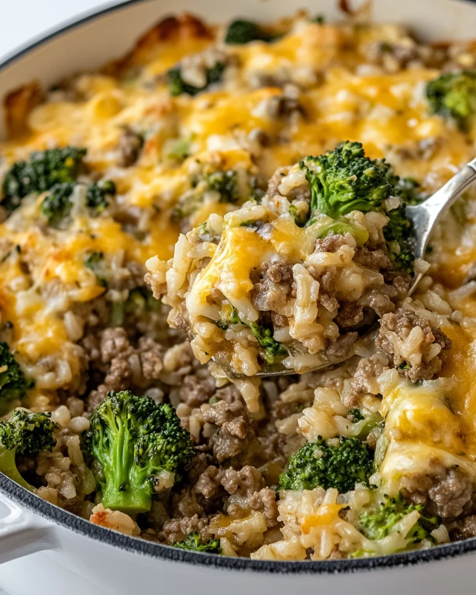 Cheesy Beef Broccoli Rice Skillet Dinner - additional image