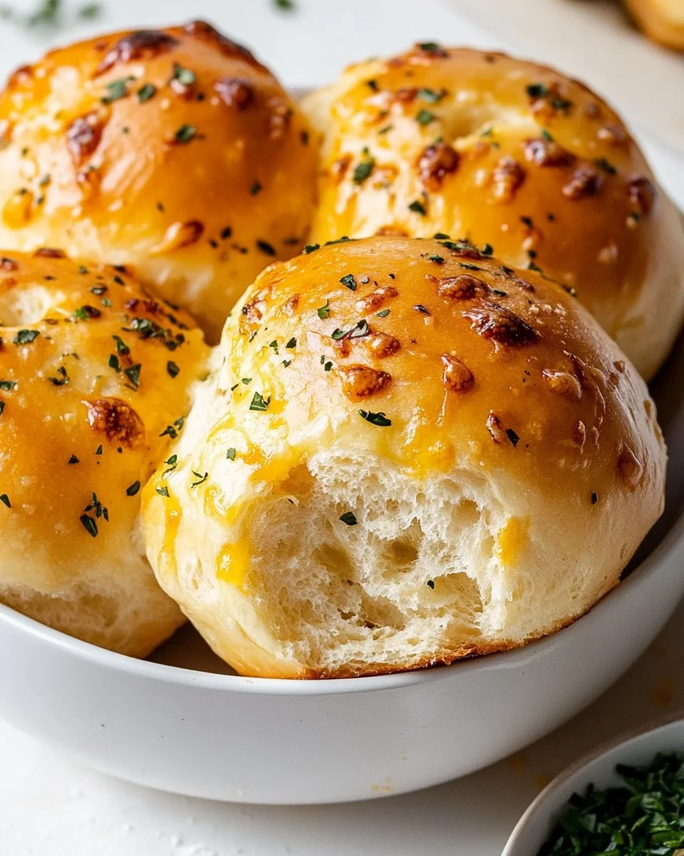 Cheesy Garlic Homemade Dinner Rolls - additional image