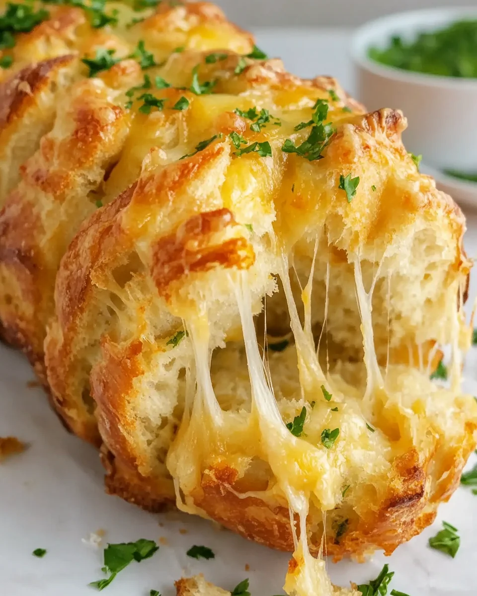 Cheesy Garlic Pull-Apart Bread Made From Scratch - additional image