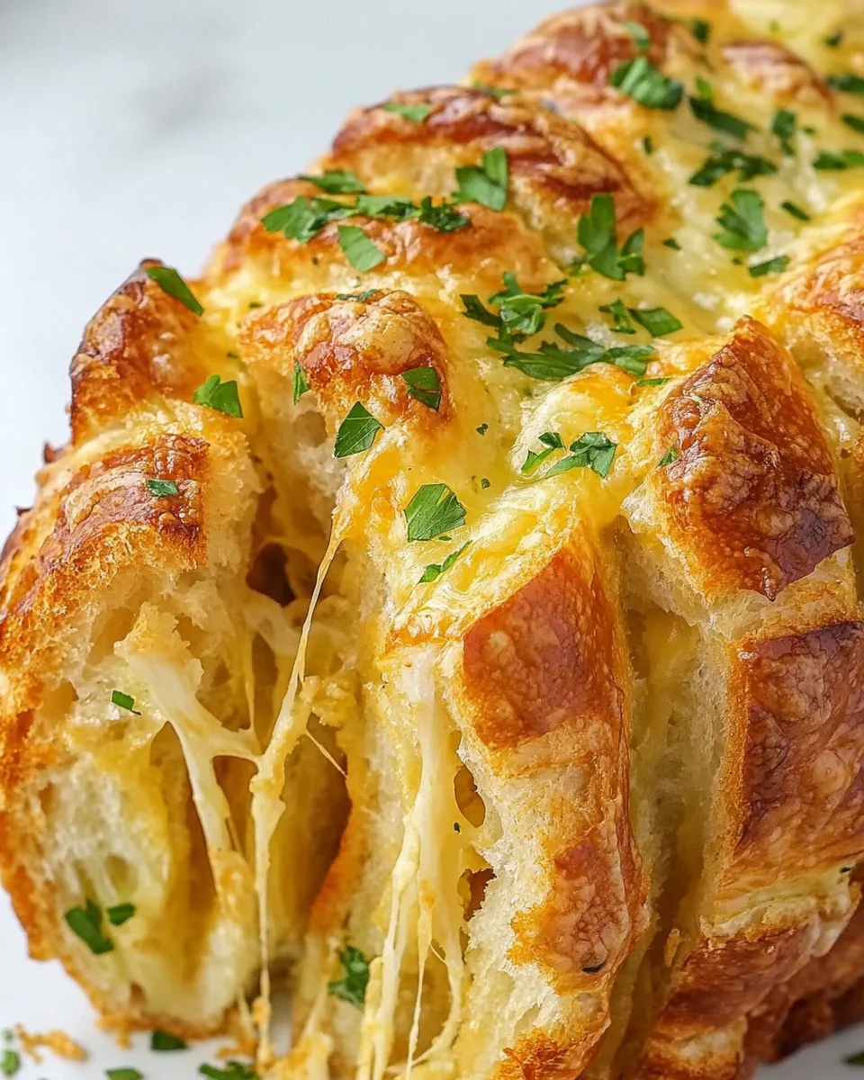 Cheesy Garlic Pull-Apart Bread Made From Scratch - additional image