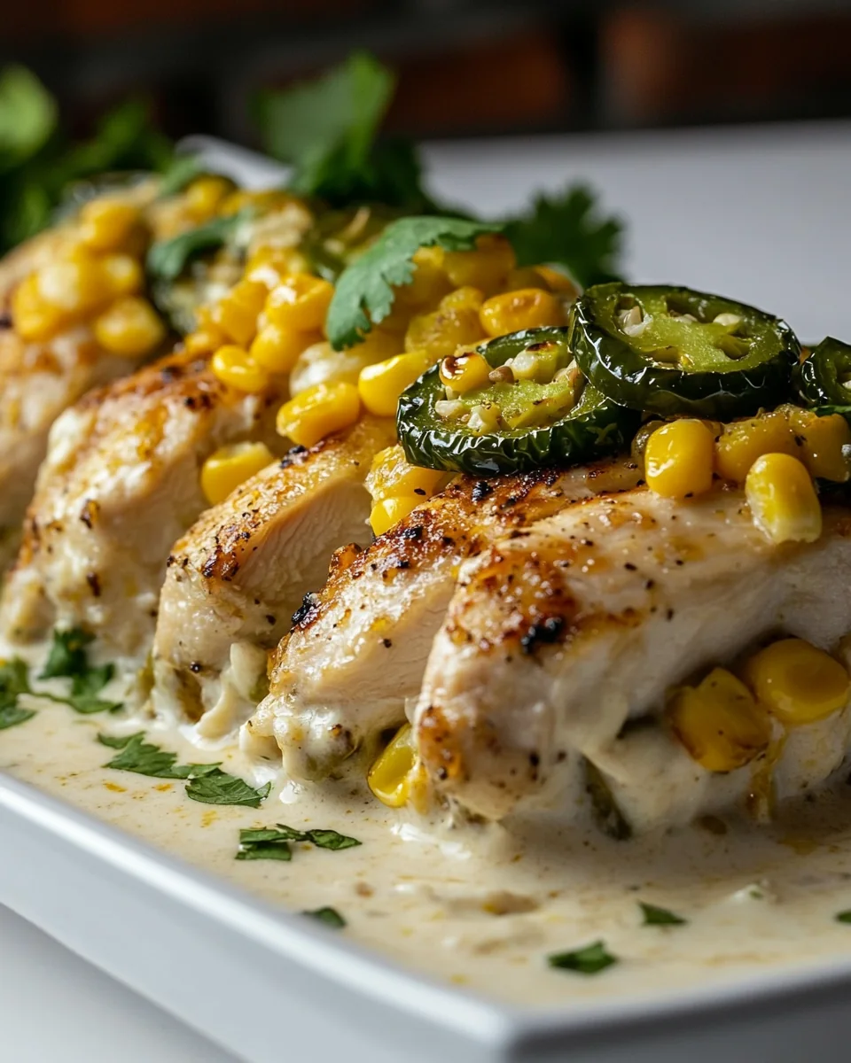 Cheesy Jalapeno Stuffed Chicken with Fresh Creamed Corn - additional image