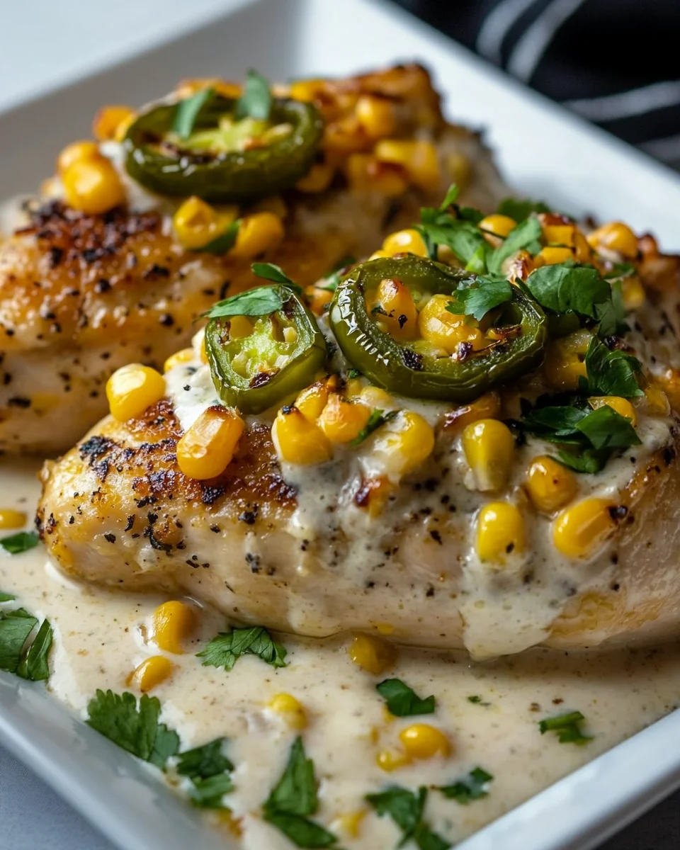 Cheesy Jalapeno Stuffed Chicken with Fresh Creamed Corn - additional image