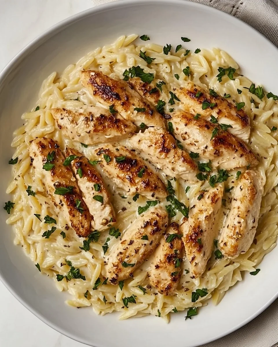 Creamy Chicken Alfredo Orzo For A Cozy Night In - additional image