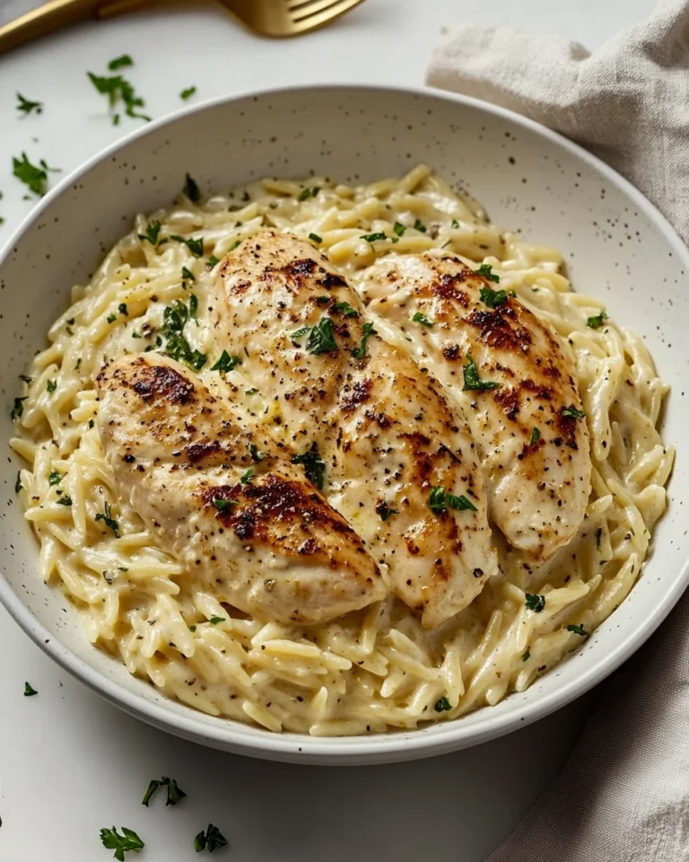 Creamy Chicken Alfredo Orzo For A Cozy Night In