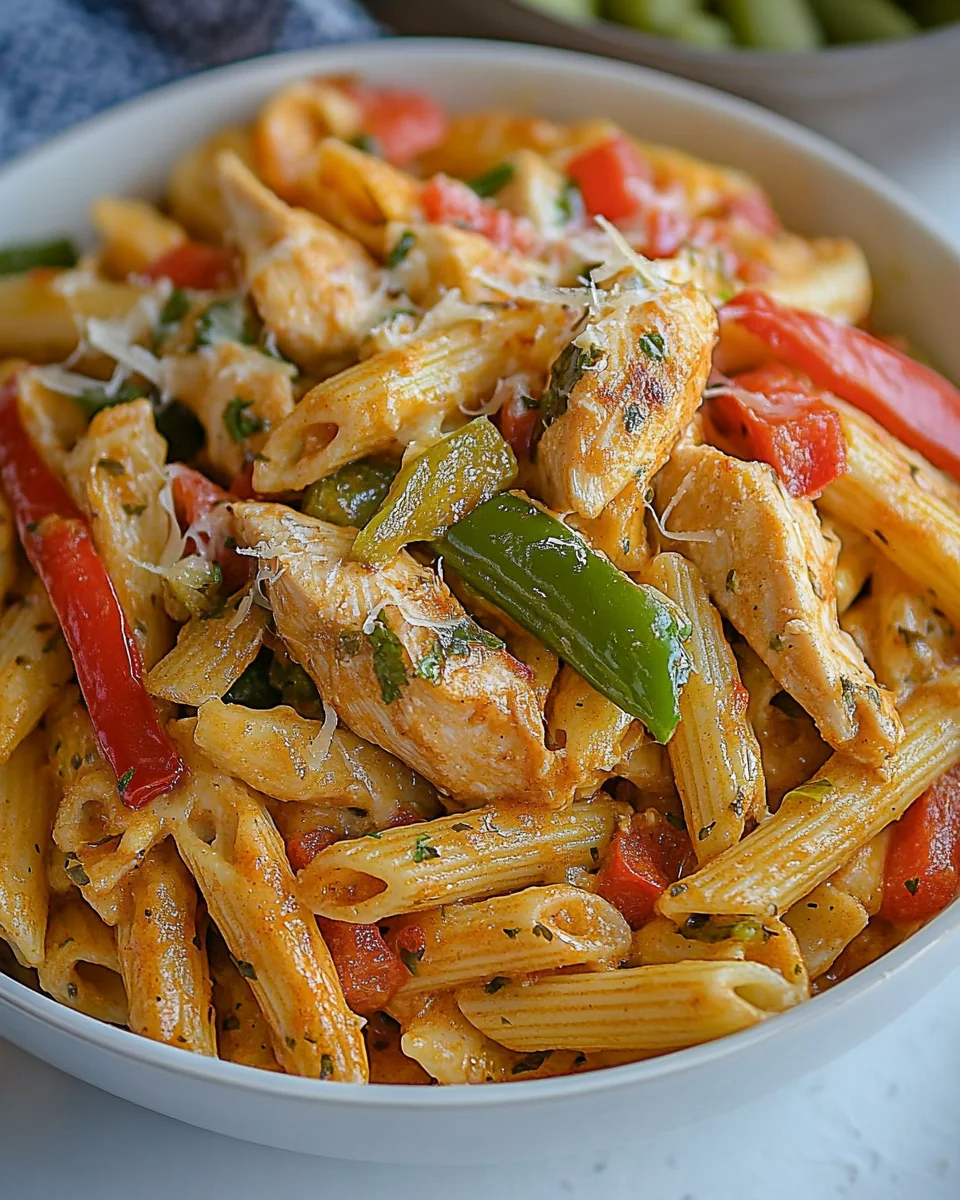 Simple Chicken Fajita Pasta for a Busy Day