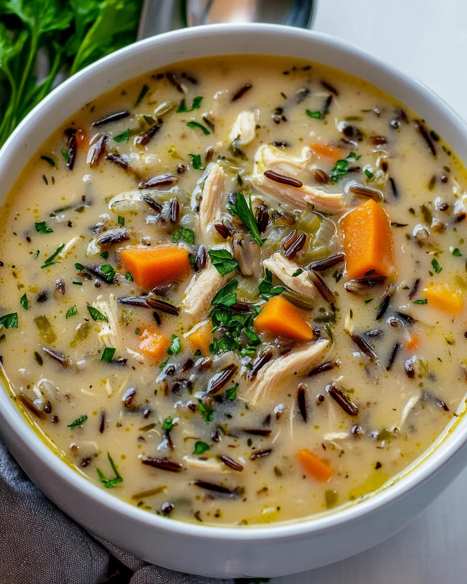Classic Homemade Chicken Wild Rice Soup - additional image