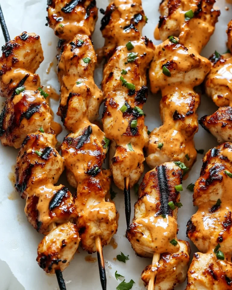 Delicious Chipotle Bang Bang Chicken Skewers