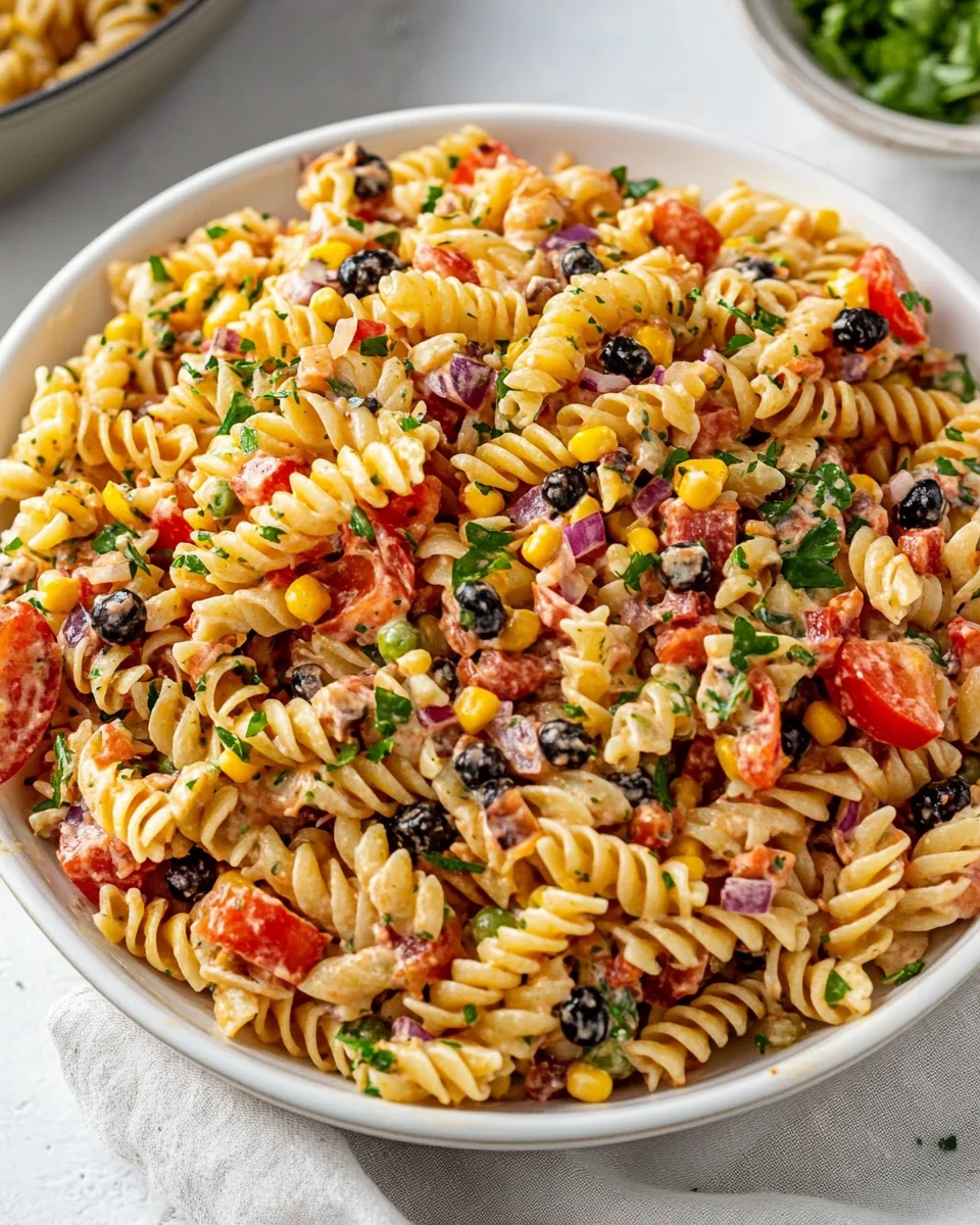 Fresh Cowboy Caviar Pasta Salad