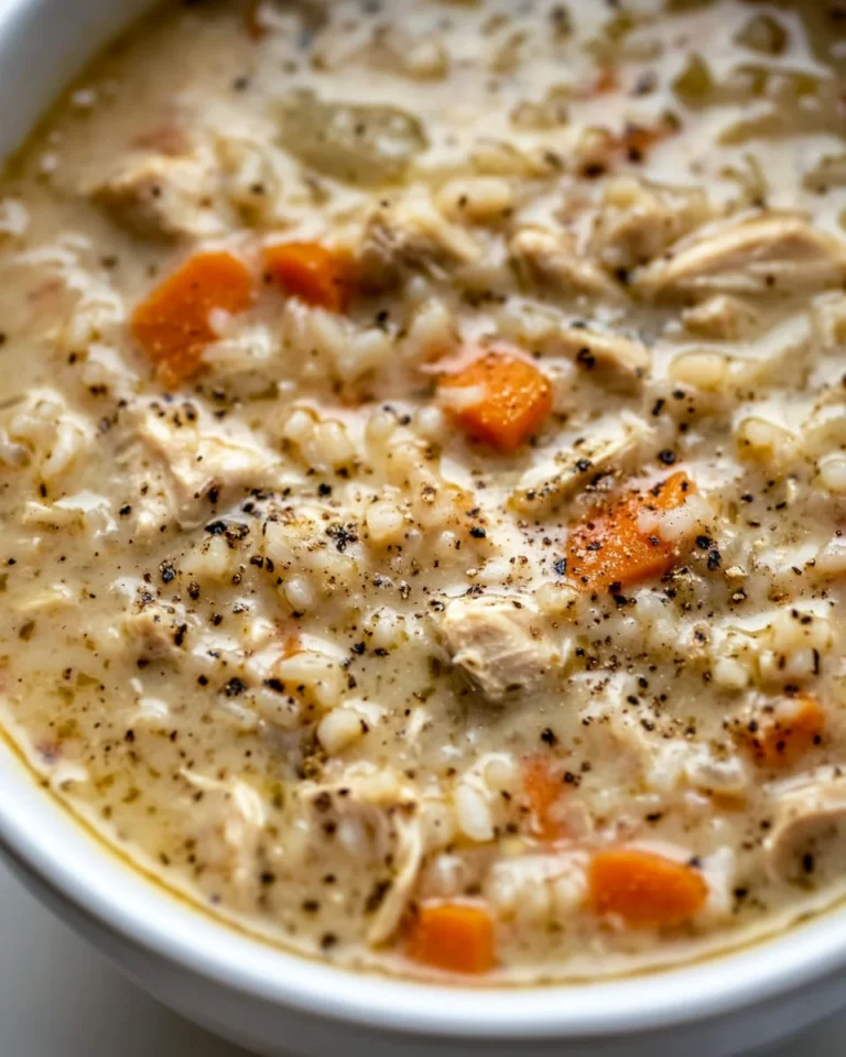 Creamy Crack Chicken and Rice Soup