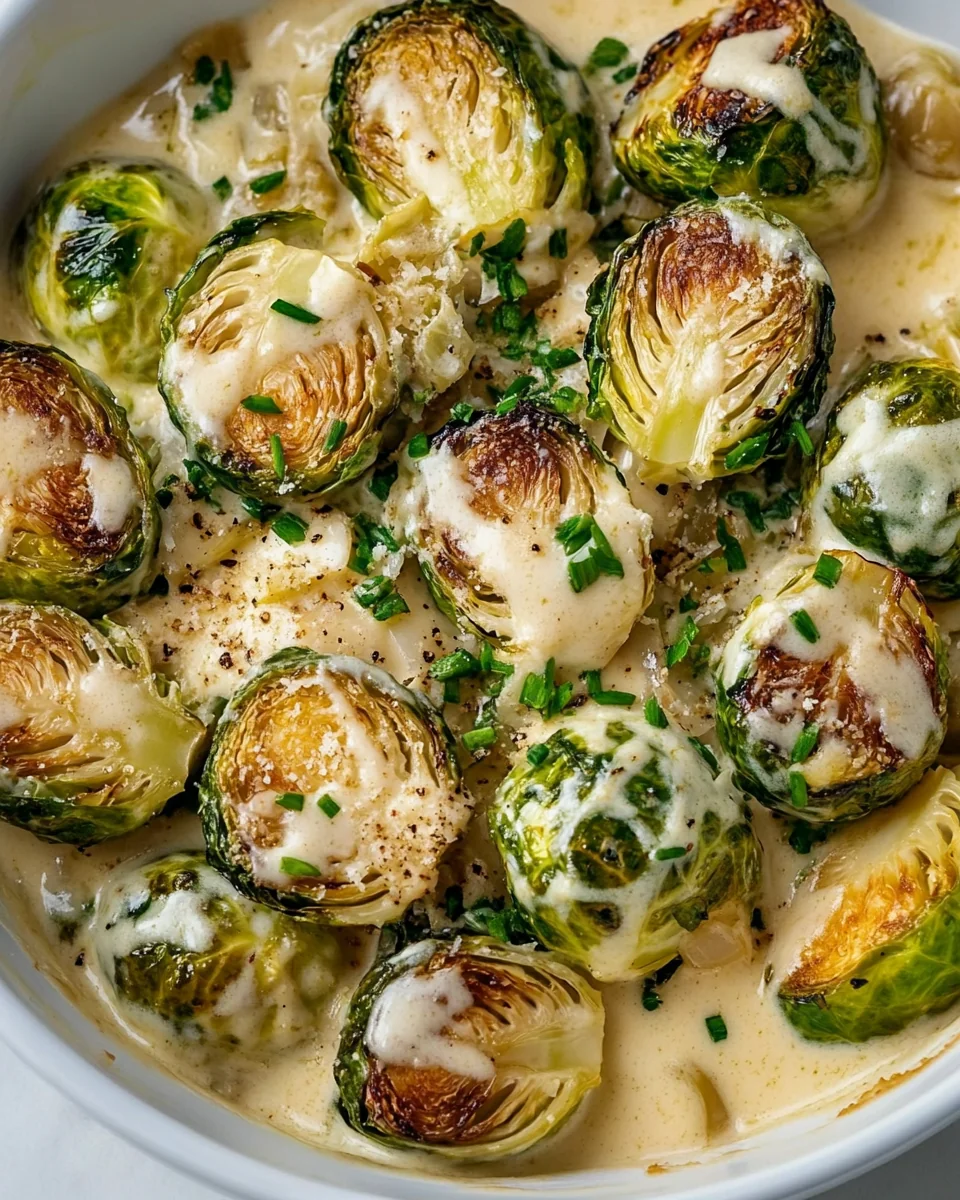 Creamy Garlic Parmesan Brussels Sprouts Recipe - additional image