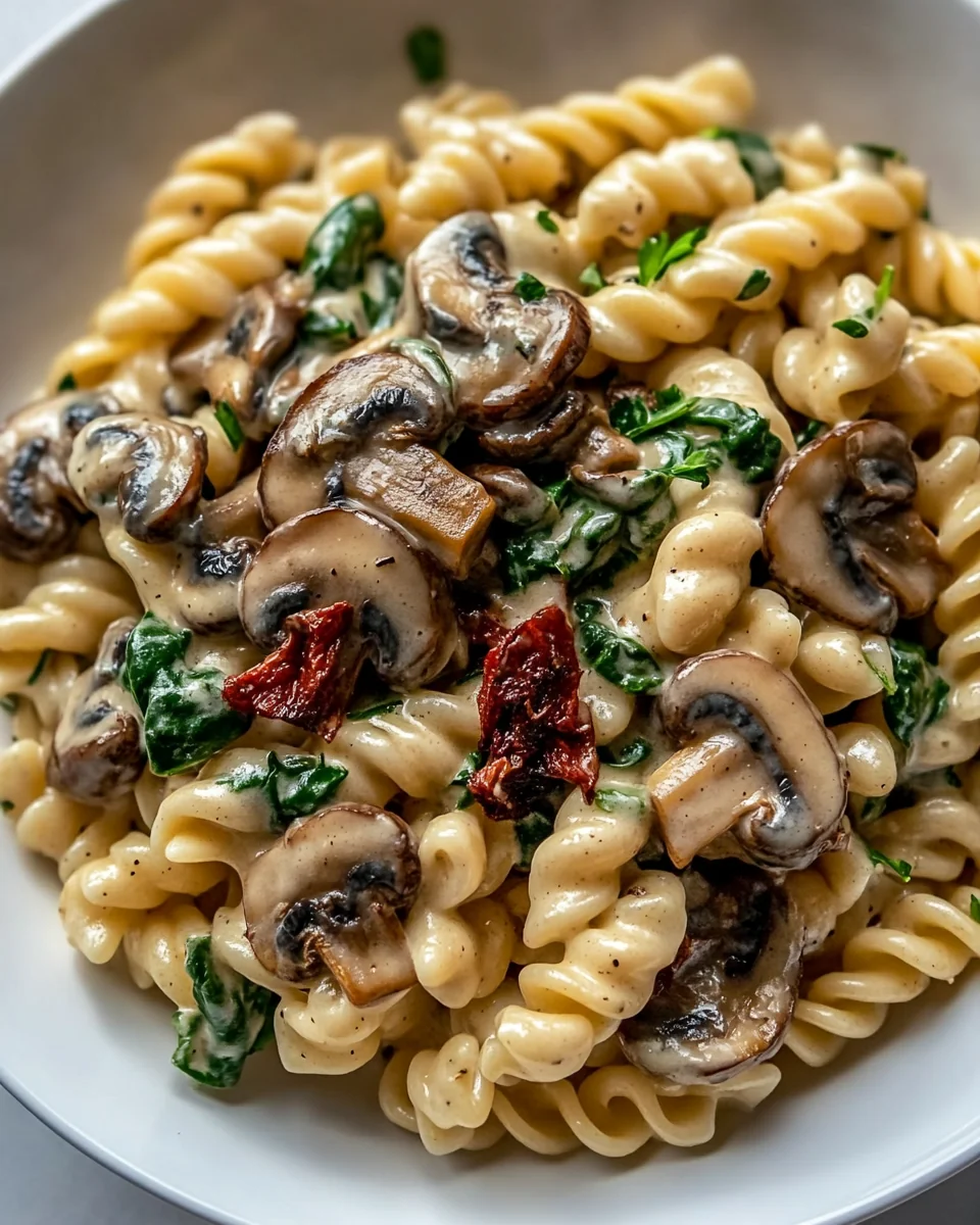 Creamy Spinach and Mushroom Pasta Recipe - additional image