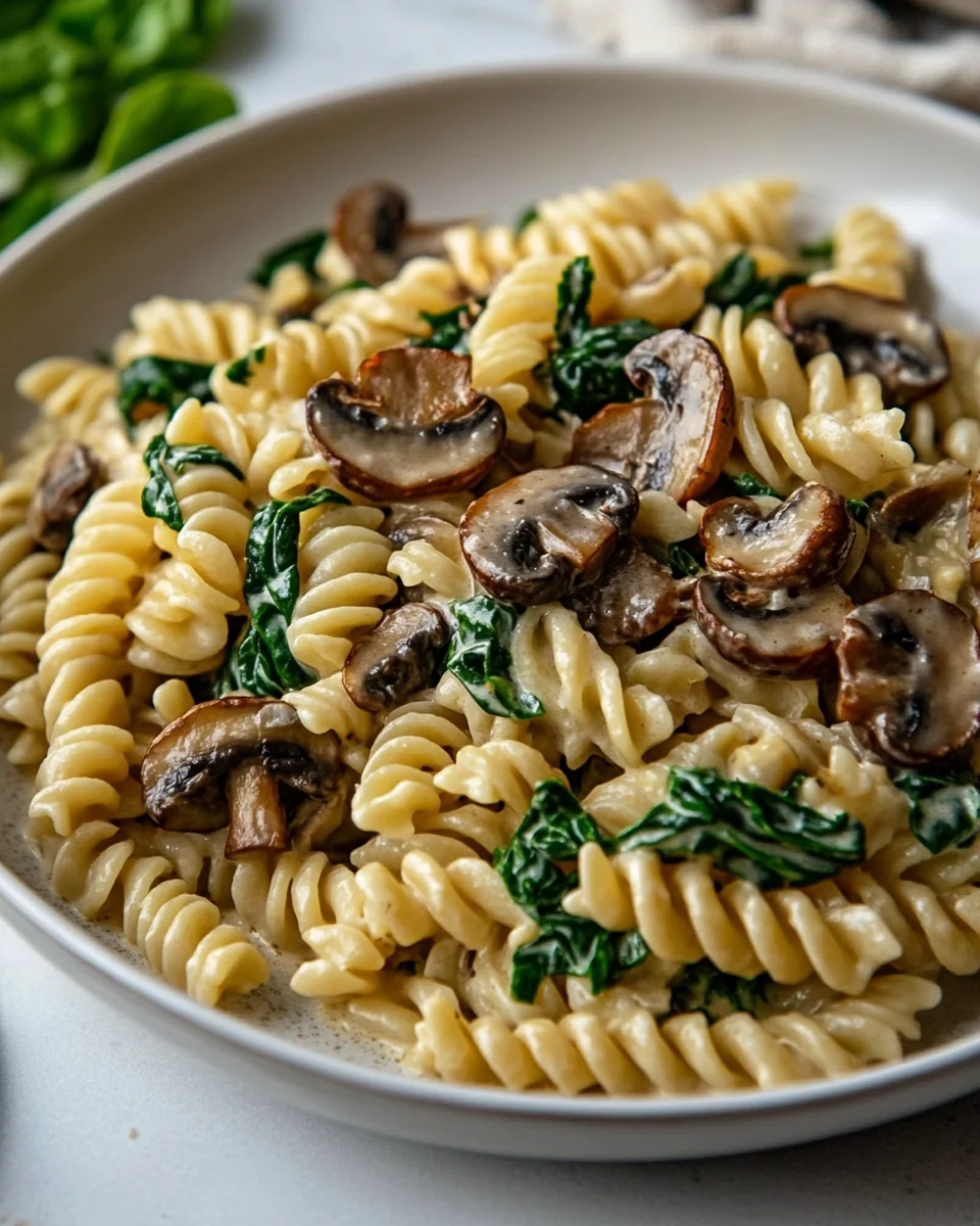 Creamy Spinach and Mushroom Pasta Recipe - additional image